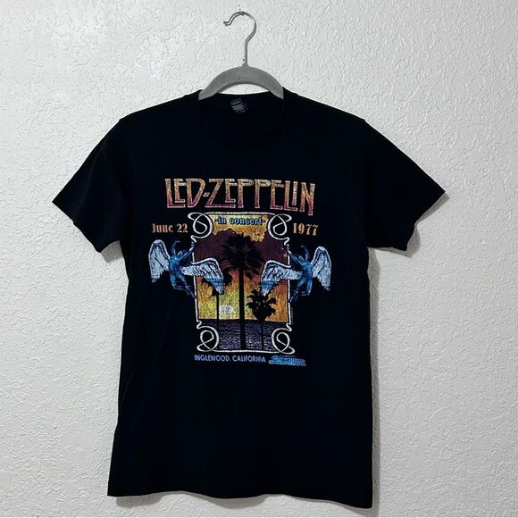 Led Zepplin short sleeve shirt black size small - Picture 1 of 16